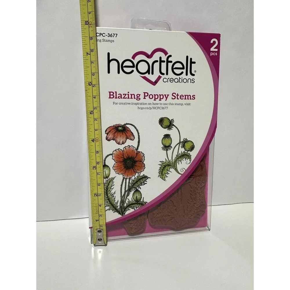 Heartfelt Creations Blazing Poppy Fillers/Poppy Stems Cling‎ Stamps 3678 367
